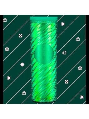 Starbucks New Green Swirl Textured Twist Tumbler Holiday 2022 Gift Grande